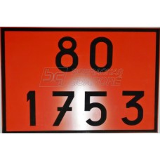 Placa Número ONU 80 1753